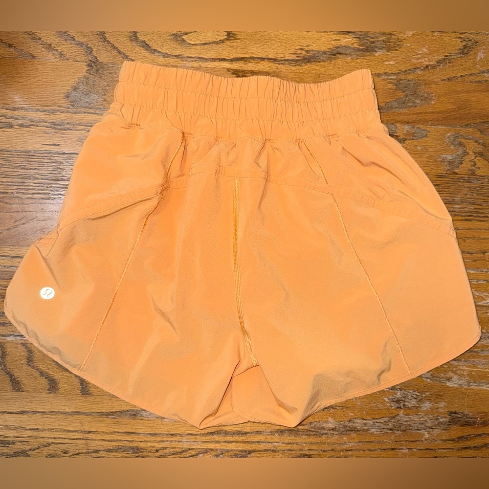 lululemon athletica Women's Peach-Orange Athletic Shorts - Picture 2 of 3